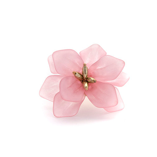 Bague fleur rose
